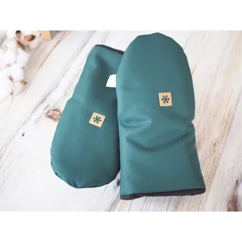 Rukávník Rukavice na kočárek (Smaragd, černý fleece)