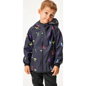 Chlapecká bunda Dětská softshellová bunda s fleecem Basic, Černá, Kostičky Velikost: 158/164