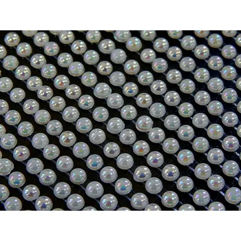 samolepka Samolepky, půlperličky, KRÉMOVÁ BARVA, 4 mm, 27x10,4 cm, arch