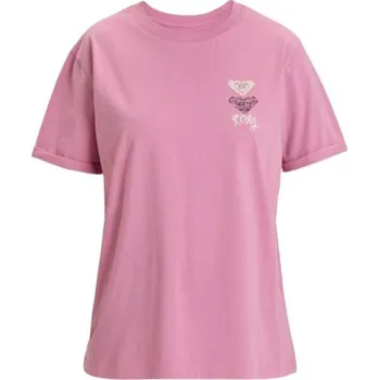 Dámské tričko Roxy NOON OCEAN ART S Růžová, Bílá, Černá