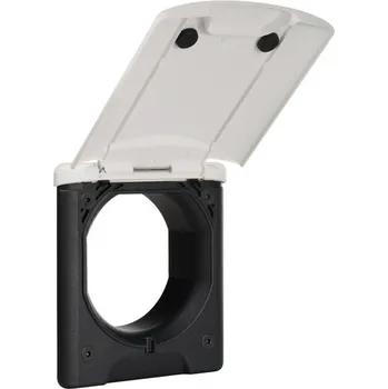 Elektrická zásuvka ABL Servisní zásuvka s magnetem bílá 130x145mm, montážní dm 95mm