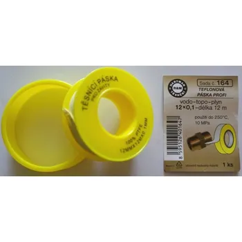 HARTMAN SADA 164 PROFI páska 12mmx0,1mmx12m, teflonová vodo-topo-plyn, SADA 164