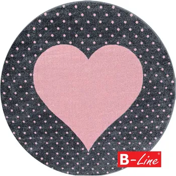 Koberec Ayyildiz Hali Kusový koberec BAMBI 830 Pink kruh Rozměr kruh 120 cm