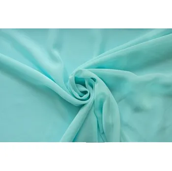 Šifon TYRKYSOVÝ MINT Pes - METRÁŽ - Tyrkys mint, 145 cm