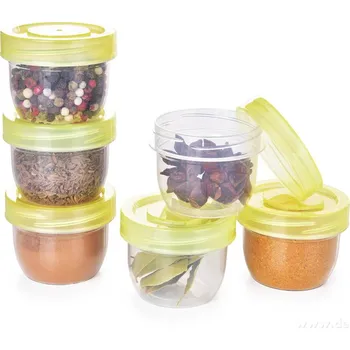 Dóza na potraviny GREEN BOX | sada 6 šroubovacích dóz | 50 ml