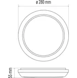 Emos lighting LED přisazené svítidlo DORI IP54, ø 280 mm, 24W Teplota světla: 4000K - denní bílá, Tvar: Kulaté