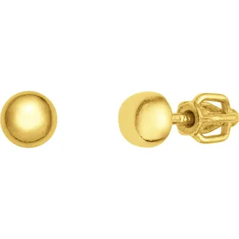 Náušnice Bealio BEALIO Stříbrné náušnice KOLEČKO minimalistické yellow 03-13210-2890