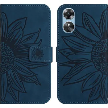 Pouzdro na tablet VSECHNONAMOBIL 53016 ART SUN FLOWER Peněženkové pouzdros řemínkem Oppo A17 modré