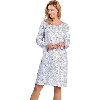 Dámská erotická košilka Dámská bílá košilka Ariella s květinovým vzorem - TARO, Bílá S i41_9999953012_2:bílá_3:S_