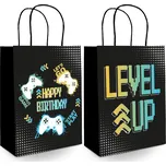 Folat Dárkové tašky Level Up Game Party 20 x 27 cm 6 ks