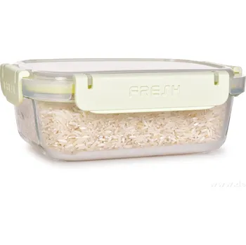 Dóza na potraviny CVAK&CVAK | Skleněná dóza na potraviny 600 ml zelinkavá