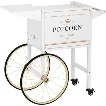 Popkornovač Royal Catering Vozík na stroj na popcorn - bílo-zlatý RCPT-WGWG-1