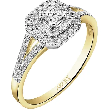 Prsten Prsten ze žlutého a bílého zlata s diamanty - 0,40 ct - ryzost 585 - 220.184