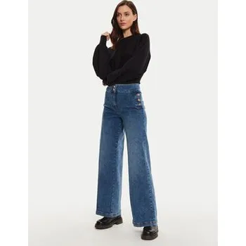 Dámské džíny Silvian Heach Jeansy Galta GPA24261JE Modrá Wide Leg 29