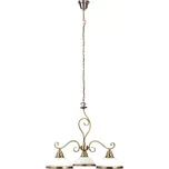Rabalux 2753 ELISETT - Bronzový trojramenný rustikální lustr 3 x E27, Ø 64cm (Závěsné tříramenné svítidlo na řetězu v barvě bronzové)