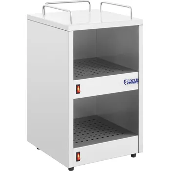 Ohřívací zásuvka Ohřívač hrnků – až 72 šálků – Royal Catering – 2 úložné prostory RC-CW001
