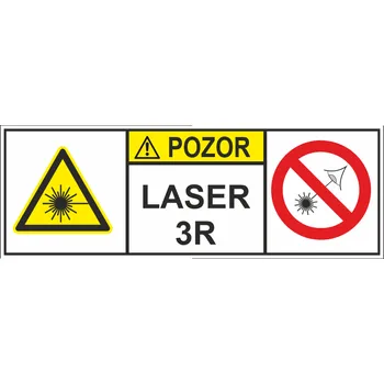 Značení POZOR Laser 3R samolepící vinylová fólie 35x100 mm