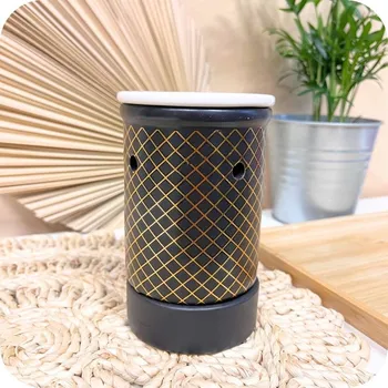 Aroma lampa Keramická Aromalampa Černozlatá