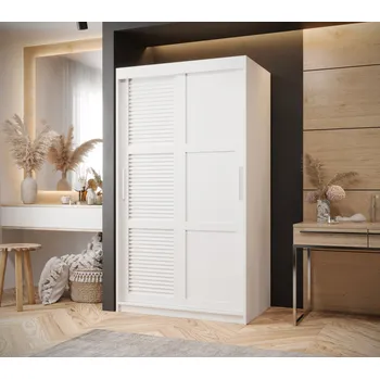 Šatní skříň Šatní skříň Abi Zaluzja 3 Rozměry: 100 cm, Barva korpusu + barva dveří: Bílá + Bílá