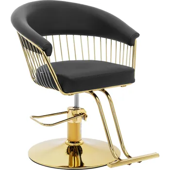 Kadeřnické křeslo physa Kadeřnické křeslo s podnožkou - 44–54 cm - 200 kg - černá, zlatá PHYSA LYME BLACK