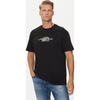 Karl Lagerfeld Jeans T-Shirt 246D1700 Černá Regular Fit M