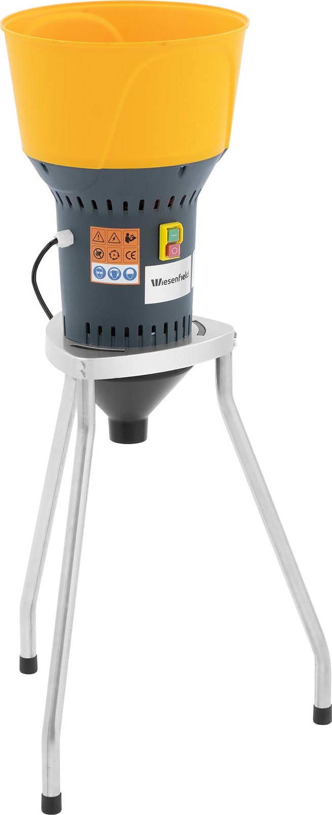 Wiesenfield Elektrický mlýnek na obilí - 400 kg/h - 1300 W - s podstavcem WIE-FC-60B