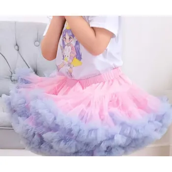 Dívčí sukně Dětská sukně TUTU PETTI extra velký objem Duo růžová a modrá