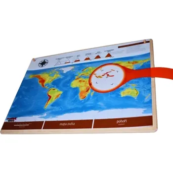 Průhledný atlas s lupou