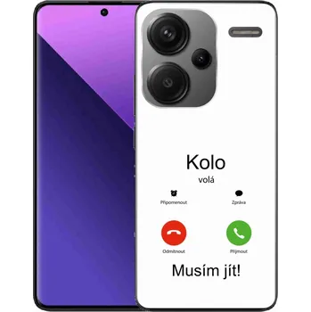 Pouzdro na mobilní telefon Gelový kryt mmCase na Xiaomi Redmi Note 13 Pro+ 5G - kolo volá bílé pozadí