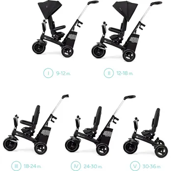 Dětské vozidlo KINDERKRAFT SELECT Tříkolka Easytwist Black, Premium
