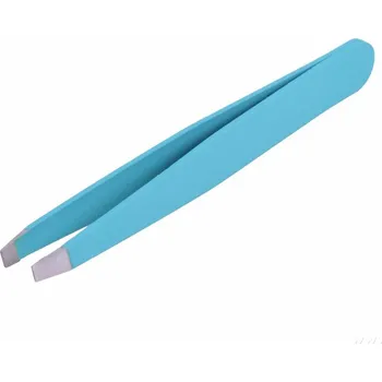 Kosmetická pinzeta BEAUTY | šikmá pinzeta | nerezová ocel | precizní úprava obočí | modrá