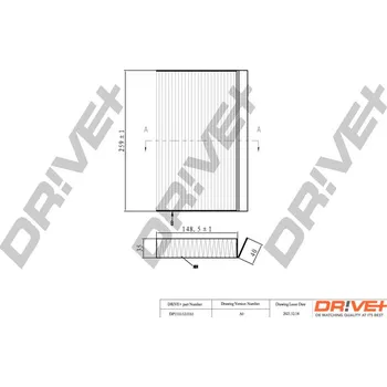 Kabinový filtr Filtr vzduchu v interiéru Dr!ve+ DP1110.12.0165