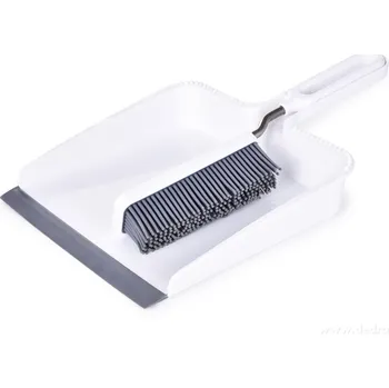 GoEco® | 36 cm | smetáček a lopatka se silikonovými štětinami | dlouhá životnost | bílý