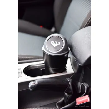 Odpadkový koš DRIVE | Odpadkový koš do auta s víkem PUSH | 670 ml | do držáku na nápoje
