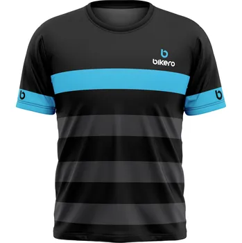 cyklistický dres BIKERO - dres MTB černá/modrá XL