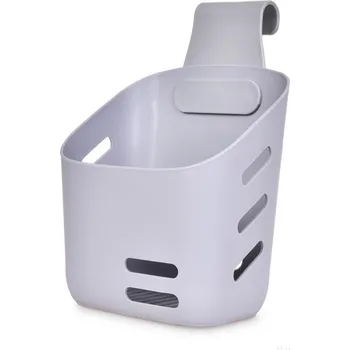 Úložný box PRAKTIK | Multifunkční modulární organizér s háčkem na zavěšení | šedý | 15 cm