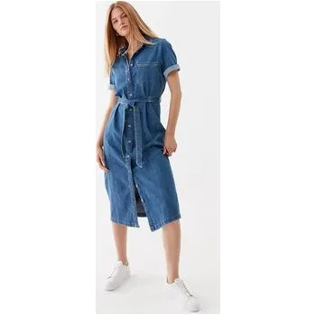 Dámské šaty ONLY Džínové šaty 15283308 Modrá Loose Fit XS