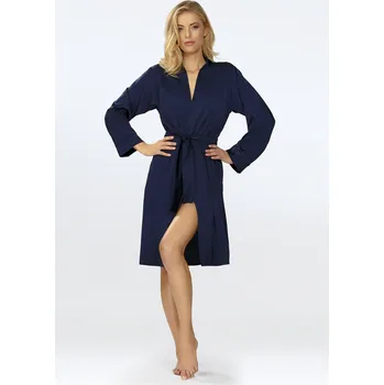 Dámský župan Spodní prádlo Amina Navy blue - Dkaren XL