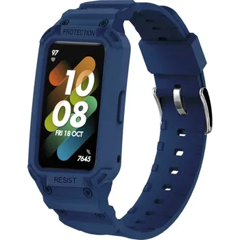 Ostatní příslušenství k chytrým hodinkám VSECHNONAMOBIL 45667 GLACIER Ochranné pouzdro s řemínkem Huawei Band 6 / 7 / Honor Band 6 modré