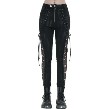 Dámské kalhoty kalhoty dámské DEVIL FASHION - Punk Ripped - XS