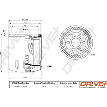 Olejový filtr Olejový filtr Dr!ve+ DP1110.11.0180