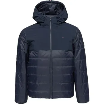 Pánská móda Tommy Hilfiger MIXED MEDIA HOODED tmavě modrá XL