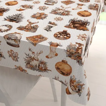 ubrus Bavlněný obdélníkový ubrus Sandra SA-543 Vánoční atmosféra 50x100 cm