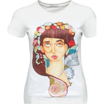 Dámské oblečení Dámské tričko ROMADE MARDAR L Bílá, Mix