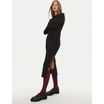 Dámské oblečení Calvin Klein Jeans Úpletové šaty J20J224456 Černá Slim Fit XS