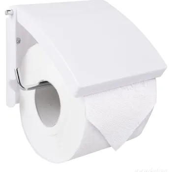 SPA | nástěnný držák na toaletní papír | kov + plast | montáž se šrouby a hmoždinkami | bílý