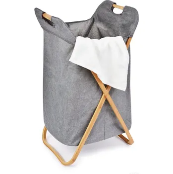 Koš na prádlo GoEco® | Bambusový koš na prádlo s vyjímatelným látkovým vakem | 70 cm