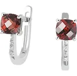 Dámské náušnice přírodní diamant 1.00 ct granát GKW48527-B-GRA