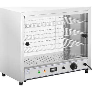 Ohřívací zásuvka Ohřevná vitrína - 54 cm - Royal Catering - 1,000 W - 3 úložné mřížky RC-WC001