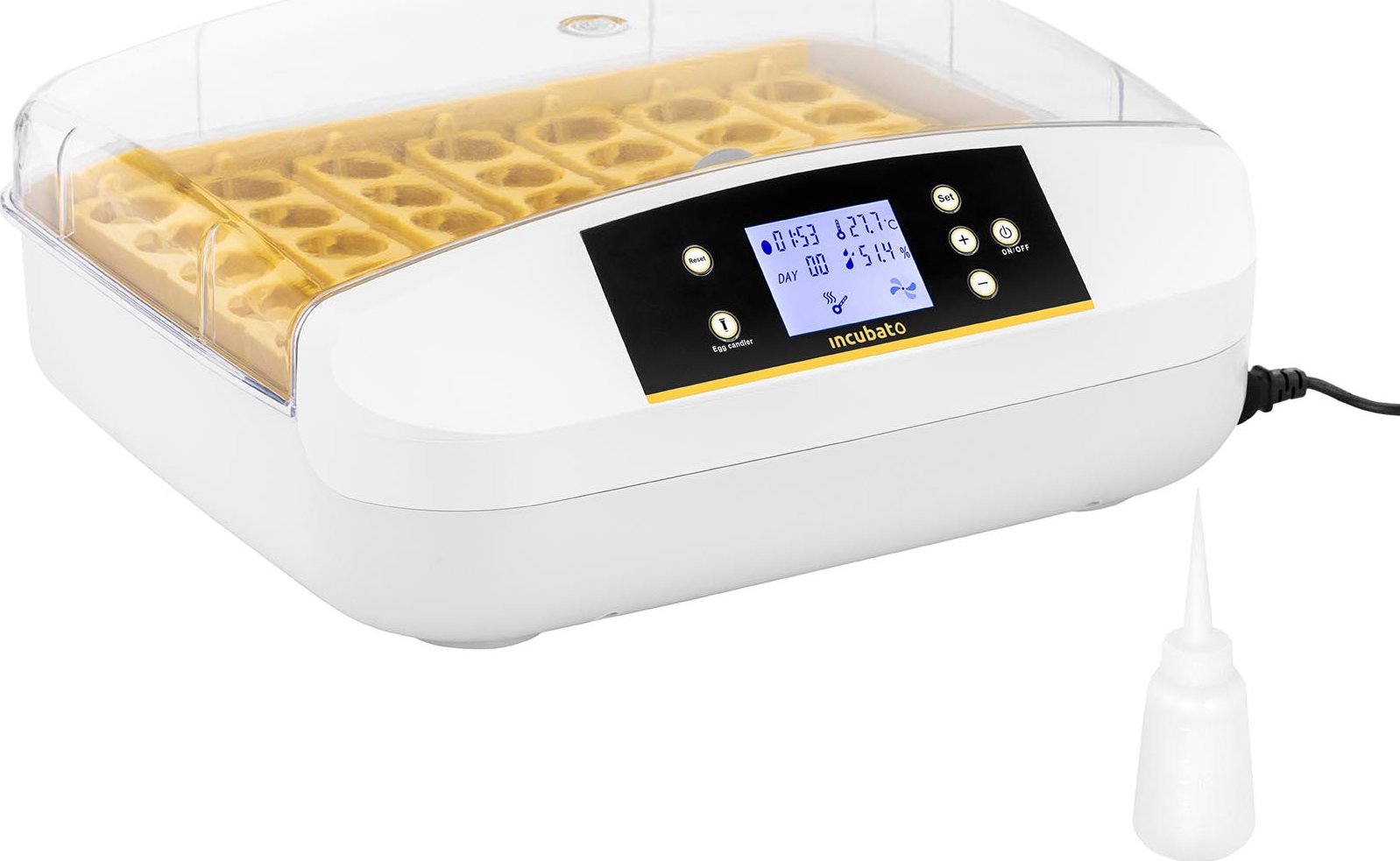 incubato Umělá líheň - 42 vajec - zabudovaná prosvěcovačka - plně automatická IN-32DDI